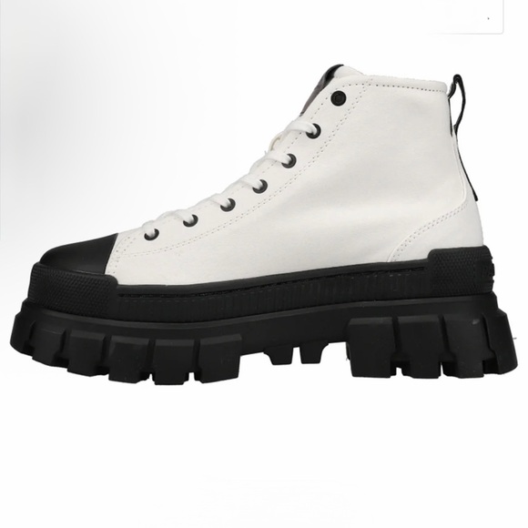 PALLADIUM Revolt Hi TX Round Toe Hiking Boots Color Star White - Picture 3 of 9